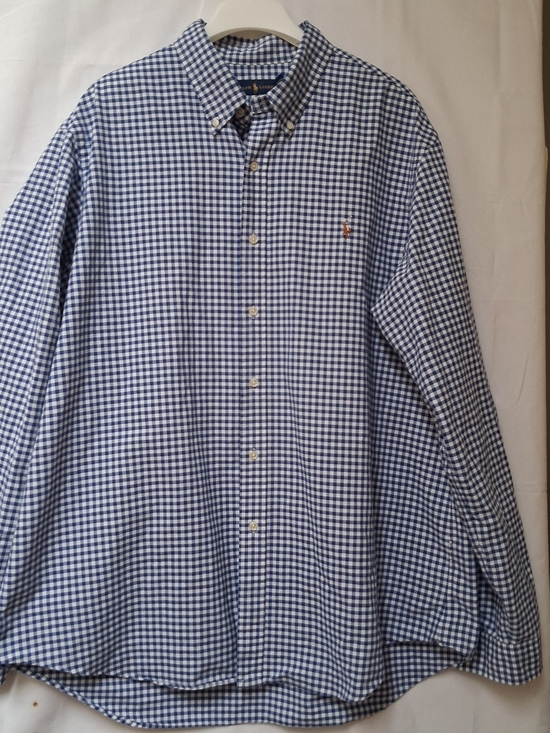 Polo Ralph Lauren Other - Polo Ralph‎ Lauren Men'sXXL TTG Blue White Gingham Button Down Shirt Long Sleeve
